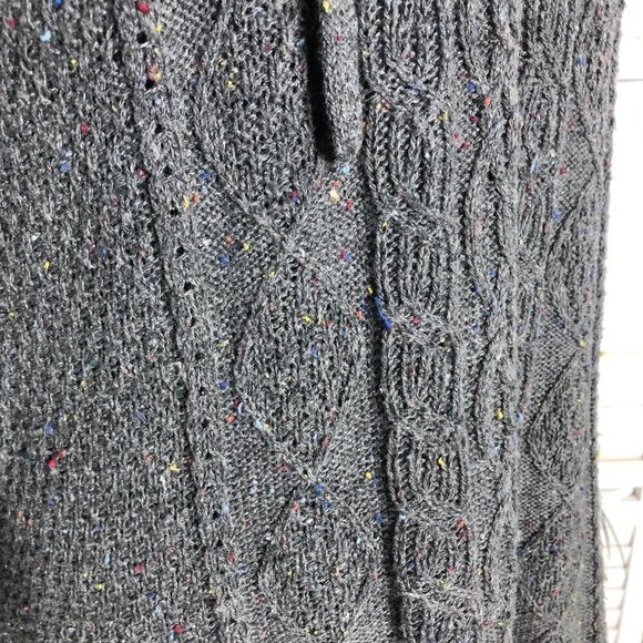 Vintage Y2K Dex Cable Knit Laced V Neck Sweater Small - Picture 9 of 9